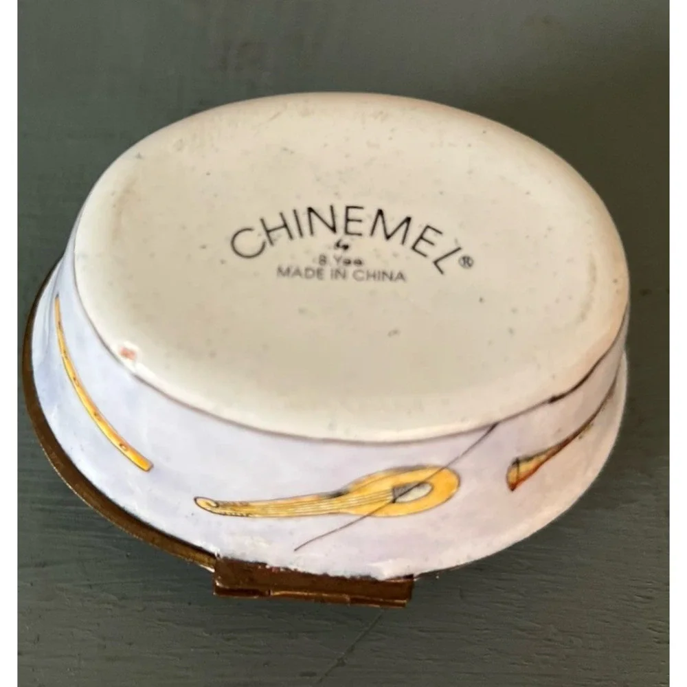 Chinemel B. Yee Celestial Musical Angels Enamel Trinket Box